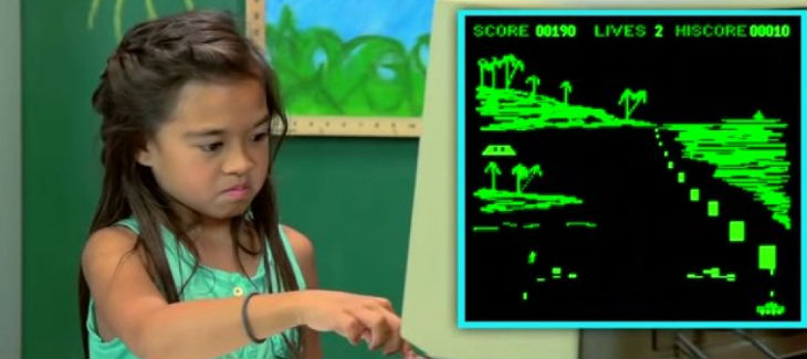 kids react to old computer