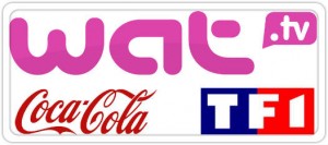 logos de TF1, Wat.tv et Coca Cola