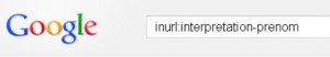 commande inurl: sur le moteur de recherche Google