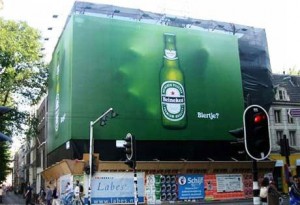 Bâhe publicitaire Heineken